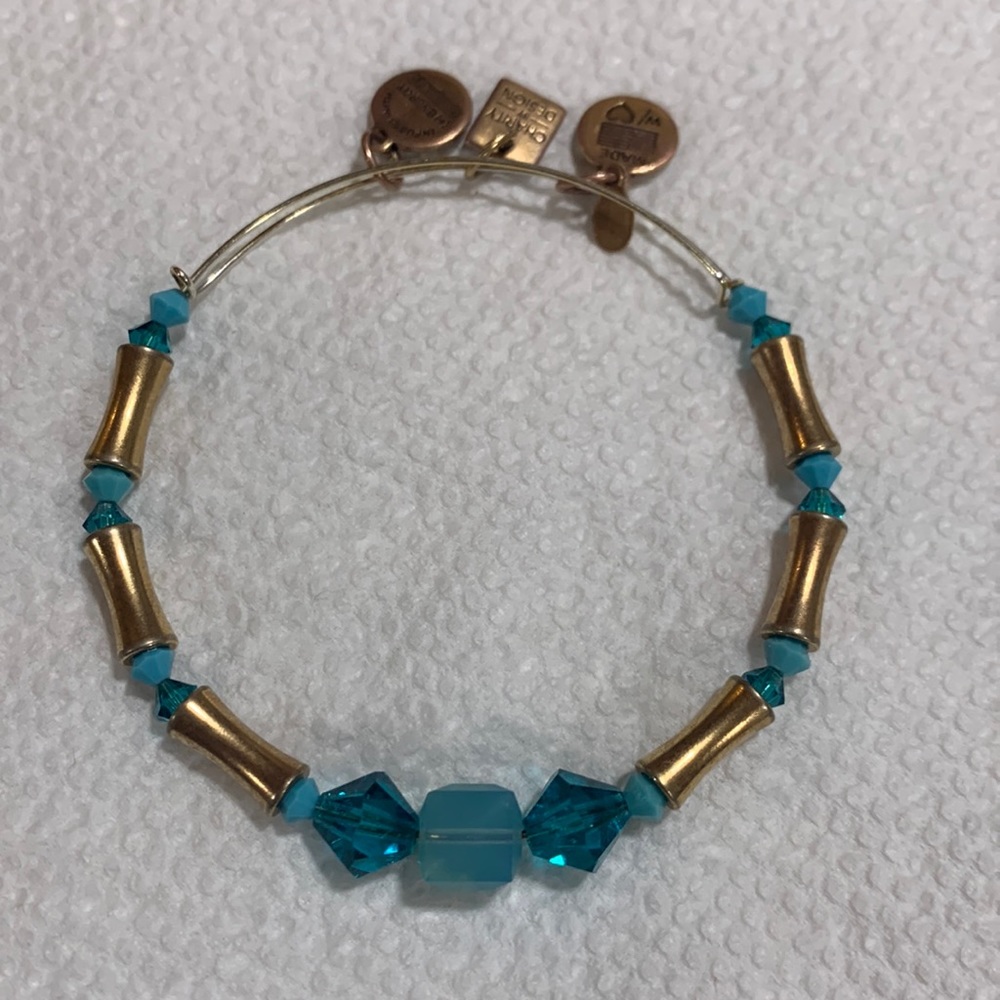 Beautiful Gold and Teal Alex and Ani bracelet